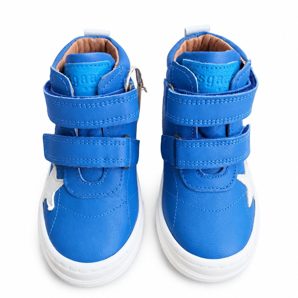 Bisgaard Cobalt High-Top Kindersneaker Blau – Klett