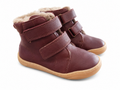 Bisgaard Helmut Barefoot Winterstiefel Bordeaux gefüttert – Klett