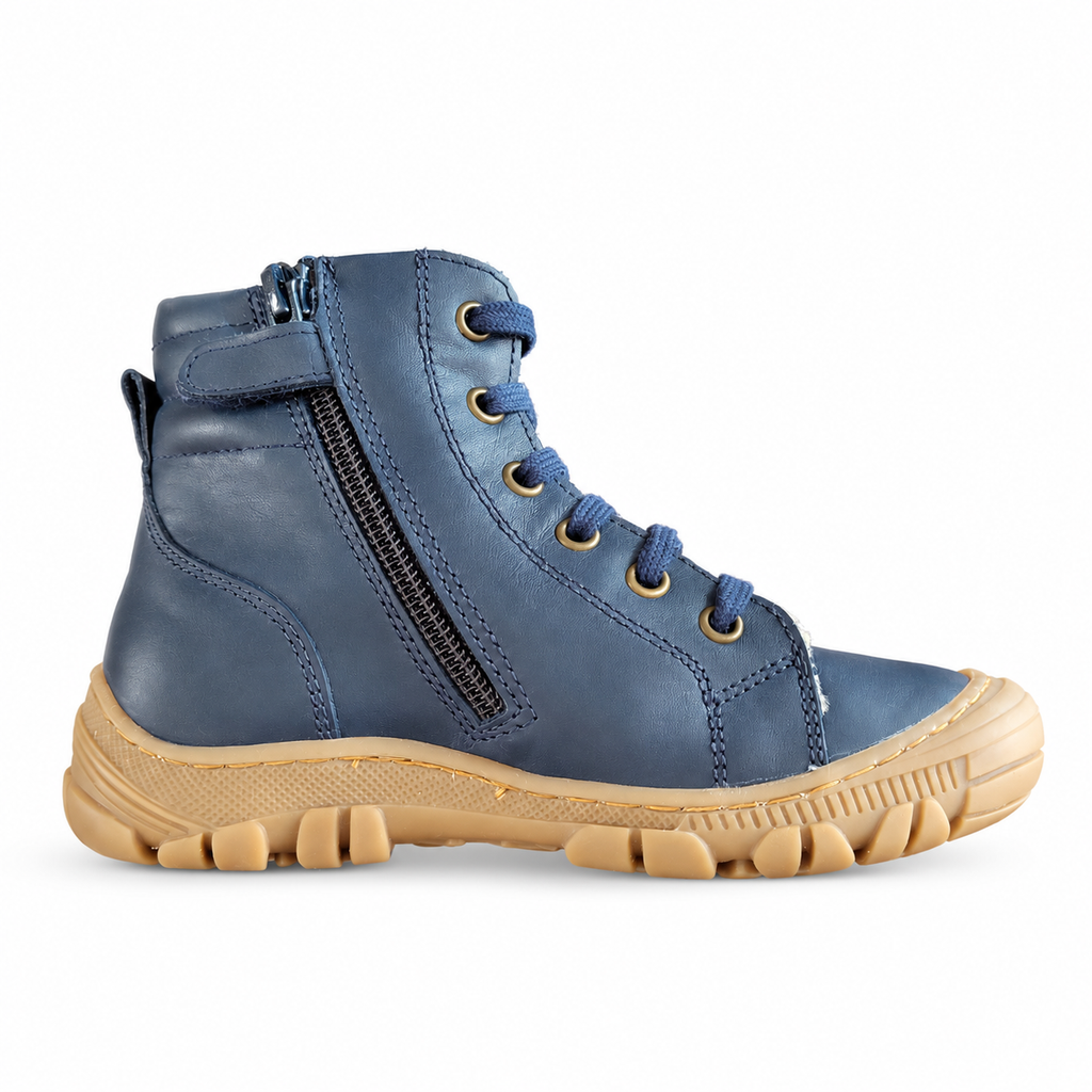 Naturino Radar Winterstiefel Marineblau gefüttert – Schnürung