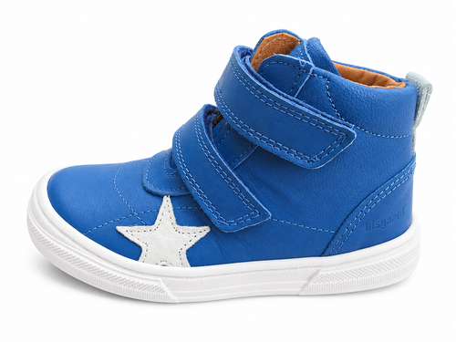 Bisgaard Cobalt High-Top Kindersneaker Blau – Klett