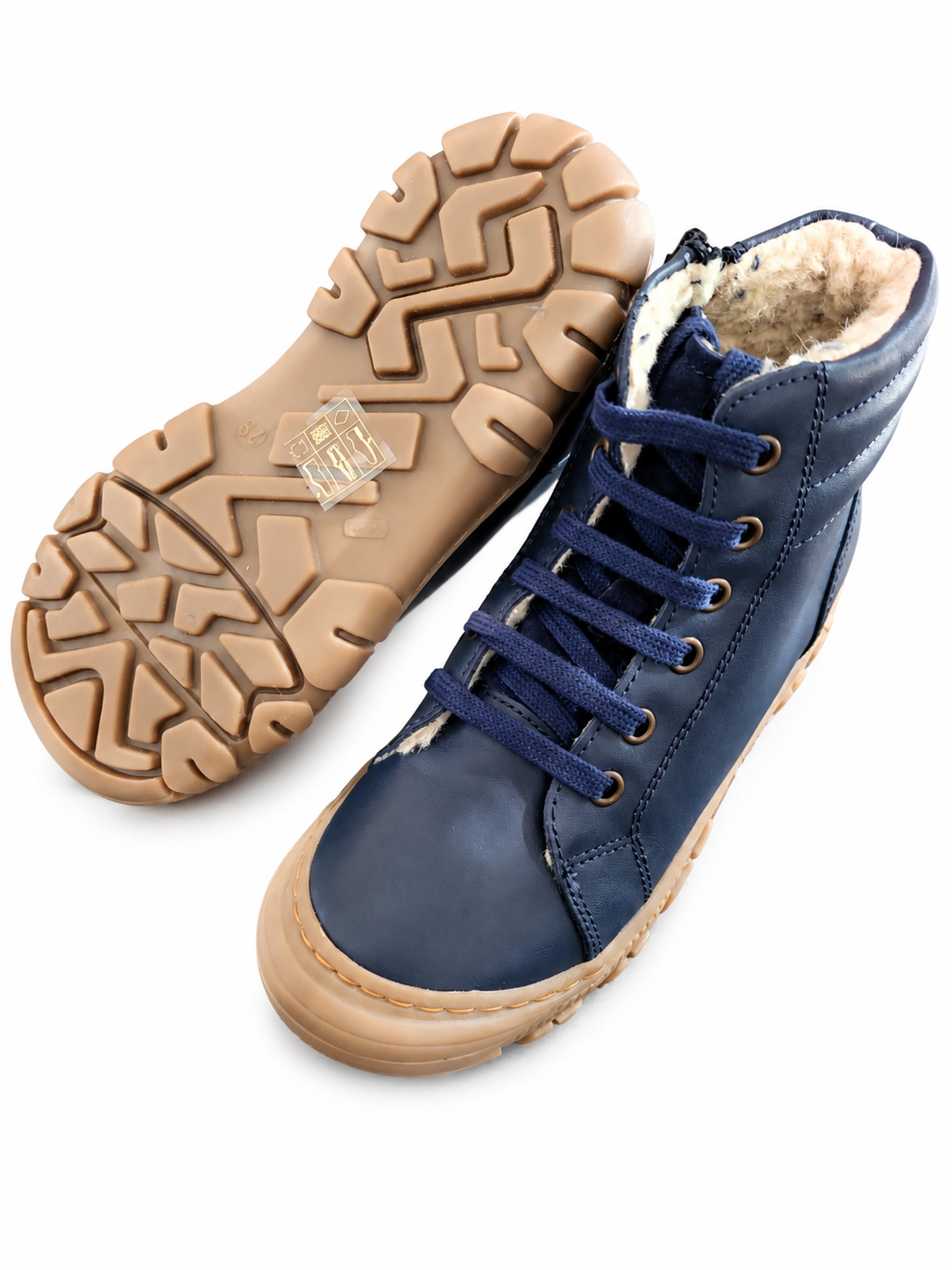 Naturino Radar Winterstiefel Marineblau gefüttert – Schnürung