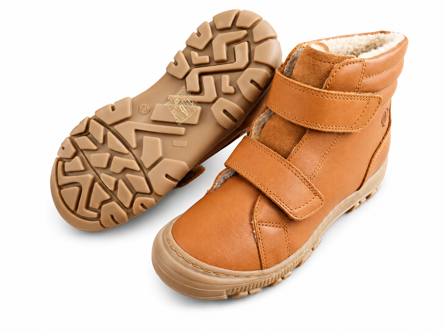 Naturino Radar Winterboots Cognac gefüttert – Klettverschluss