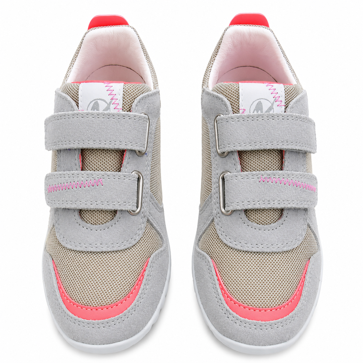 Naturino Crun Kindersneaker Grau Pink – Klettverschluss