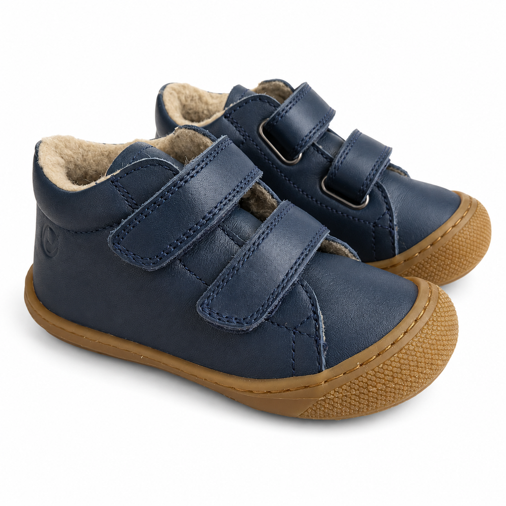 Naturino Coco Lauflernschuh Marineblau gefüttert – Klett