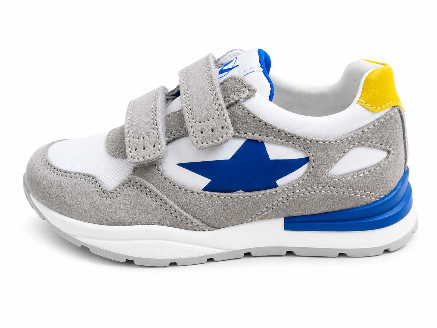 Naturino Daudi Kindersneaker Grau Weiß – Klettverschluss