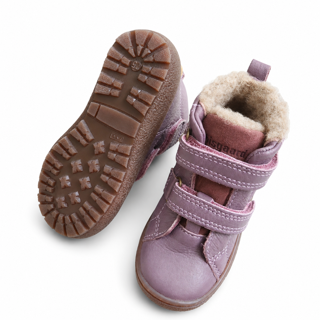 Bisgaard Winterstiefel Flieder gefüttert – Klettverschluss