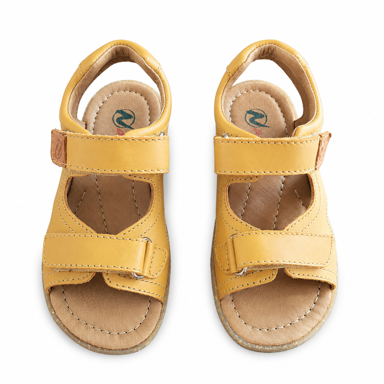 Naturino Skyline Kindersandale Gelb Leder – Klettverschluss