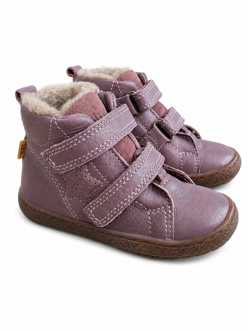 Bisgaard Winterstiefel Flieder gefüttert – Klettverschluss
