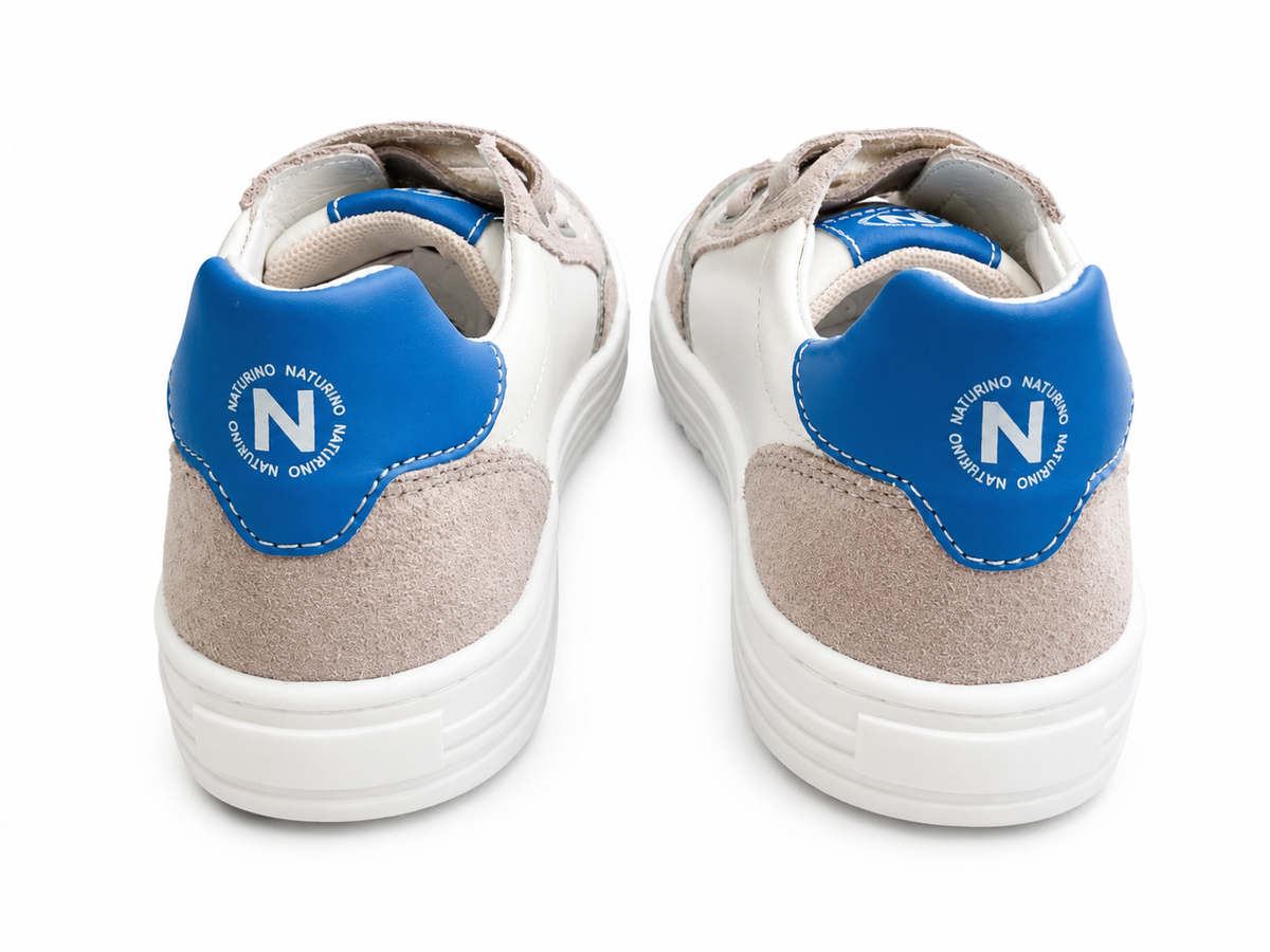 Naturino Ariton Kindersneaker Beige Weiß – Klettverschluss
