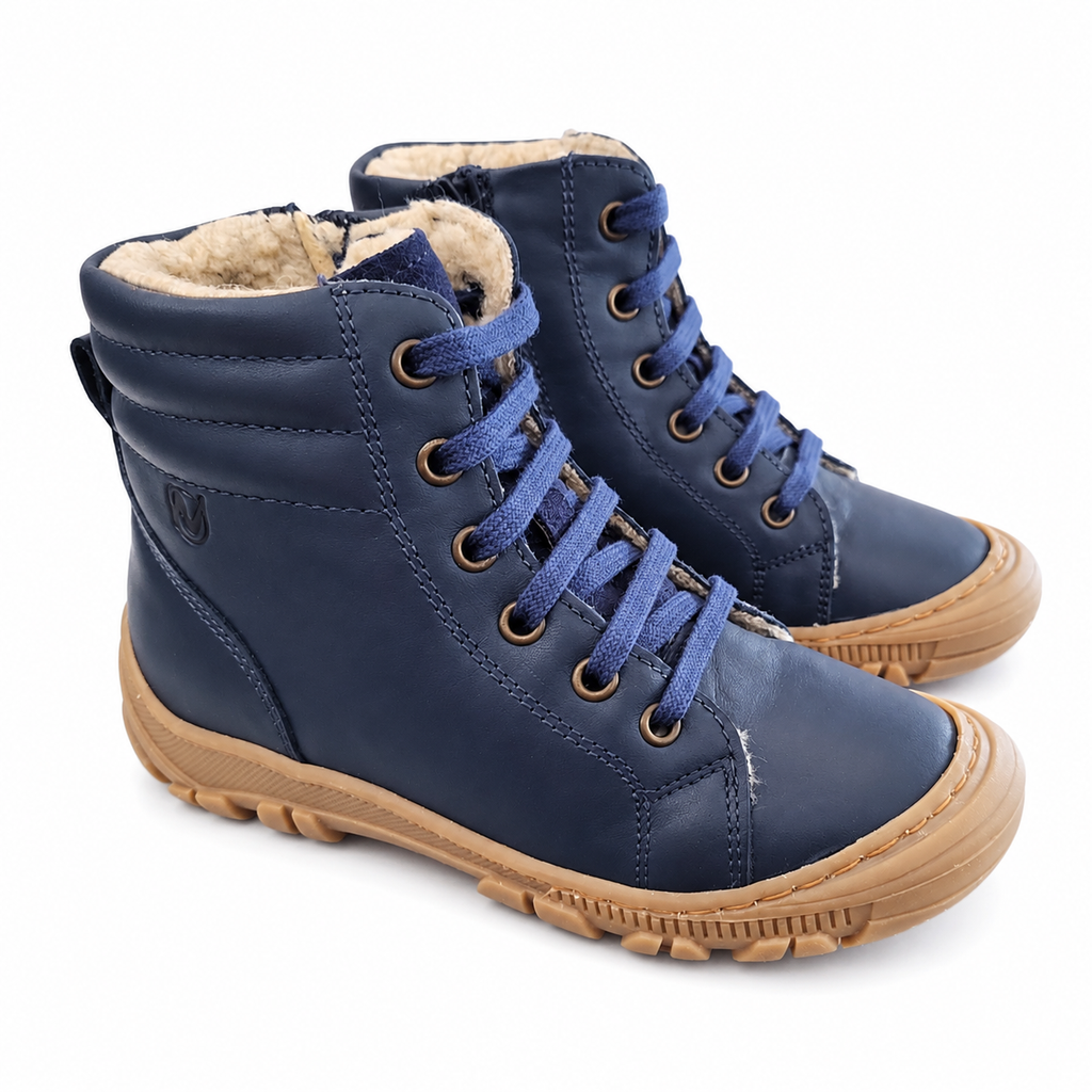 Naturino Radar Winterstiefel Marineblau gefüttert – Schnürung