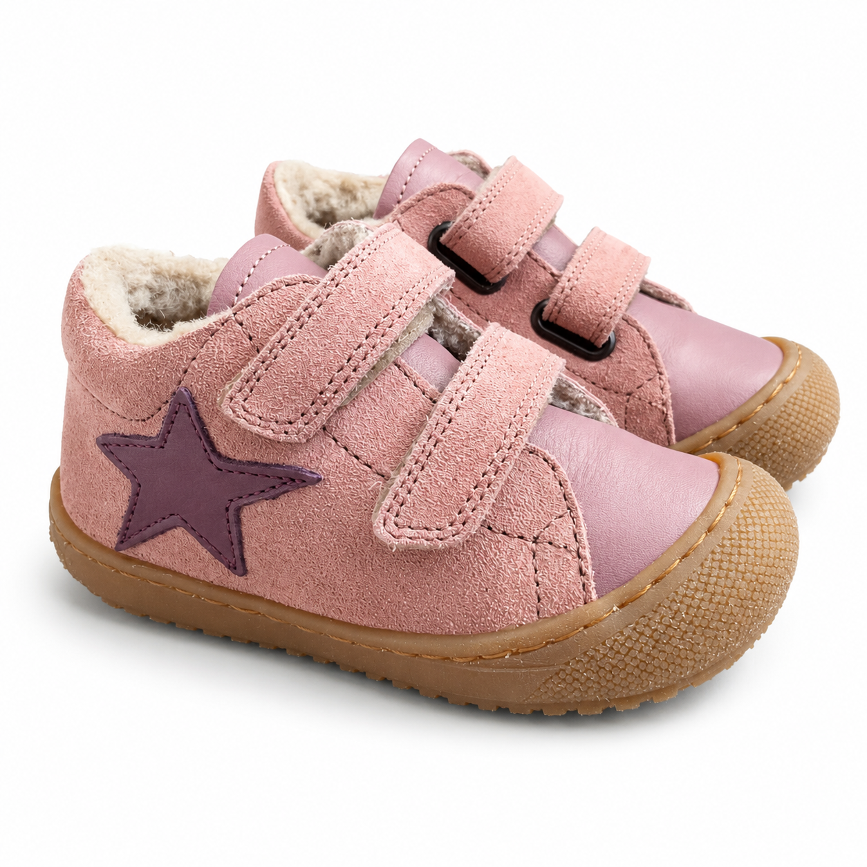 Naturino Kolde 2 Lauflernschuh Rosa gefüttert – Klett