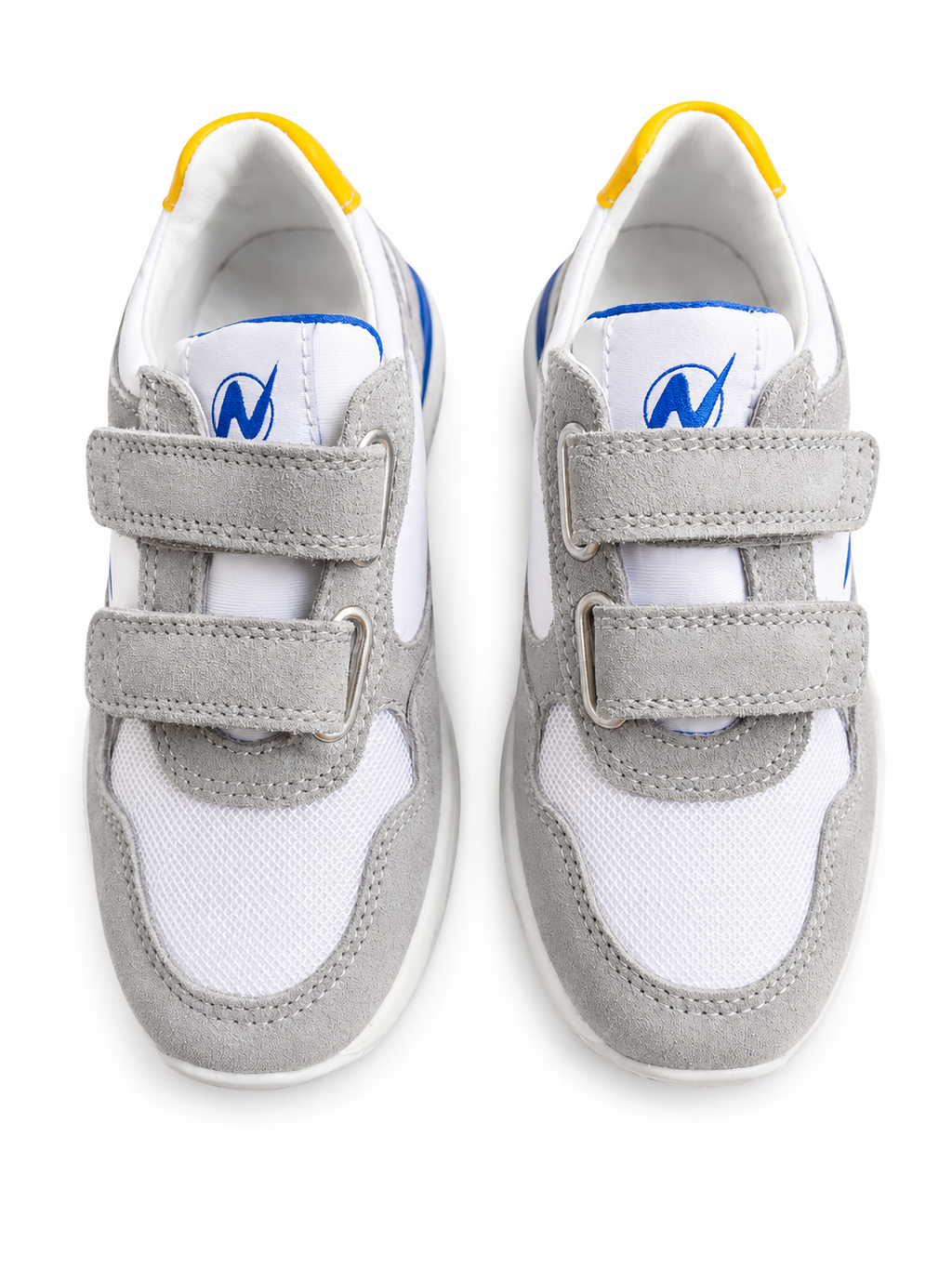 Naturino Daudi Kindersneaker Grau Weiß – Klettverschluss