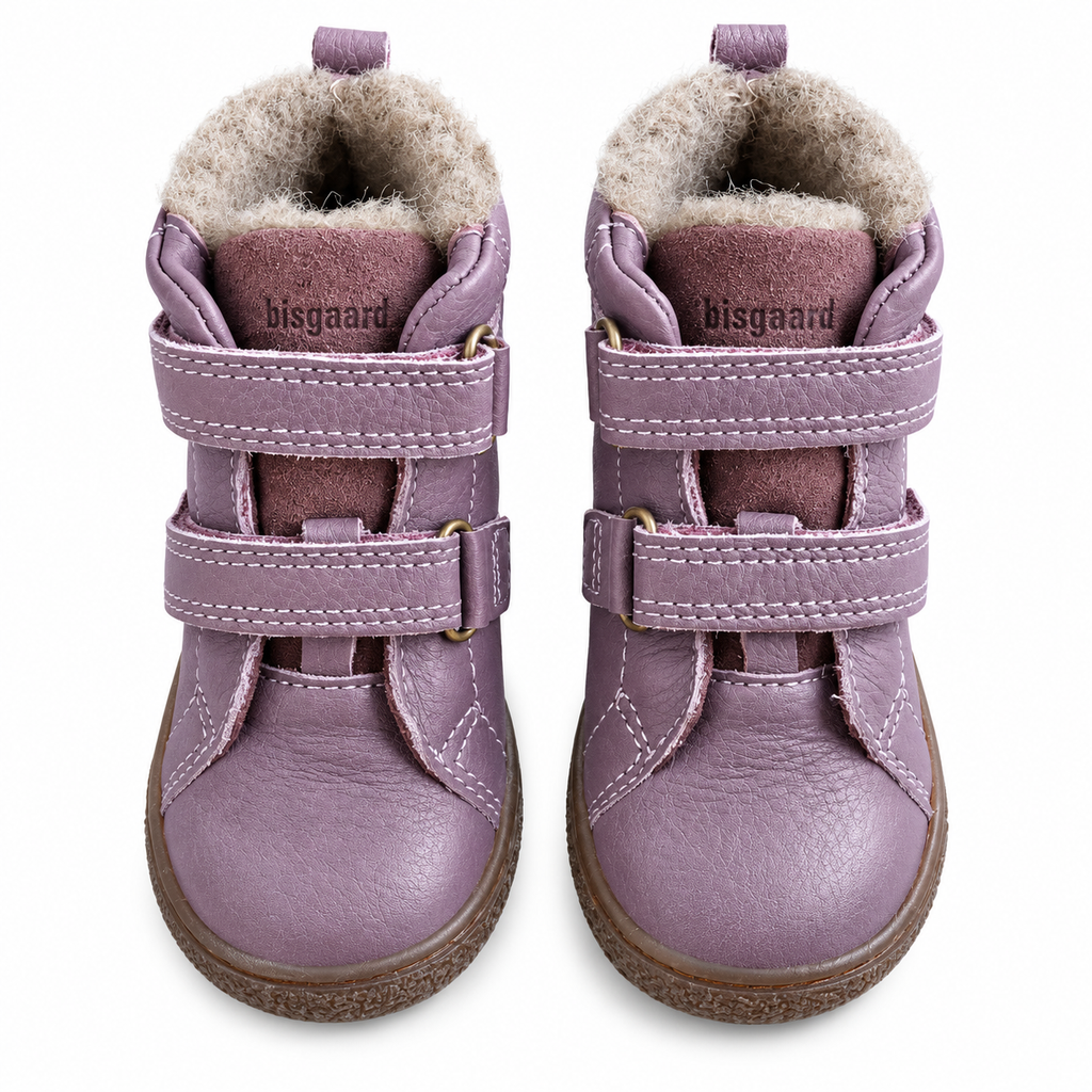 Bisgaard Winterstiefel Flieder gefüttert – Klettverschluss