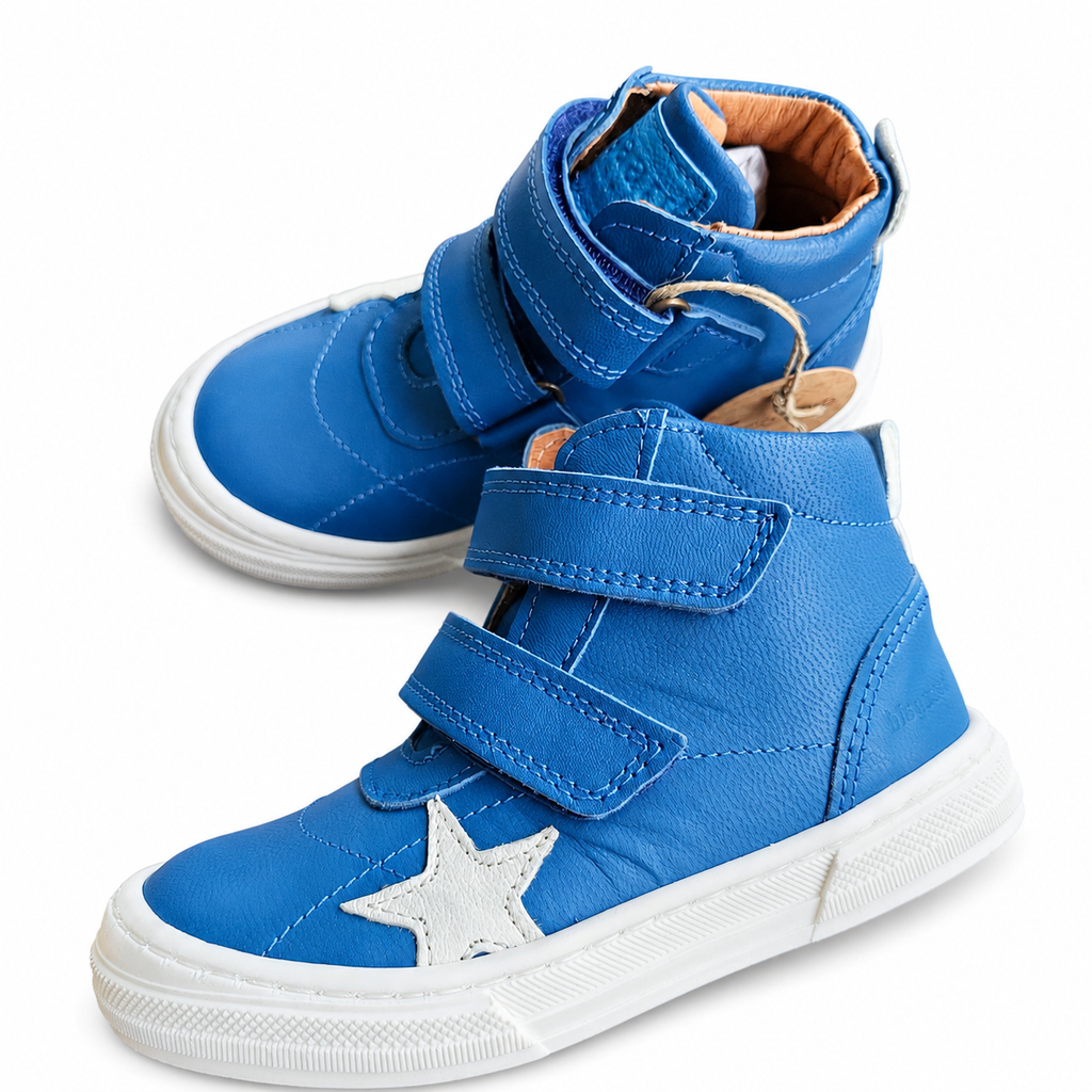 Bisgaard Cobalt High-Top Kindersneaker Blau – Klett