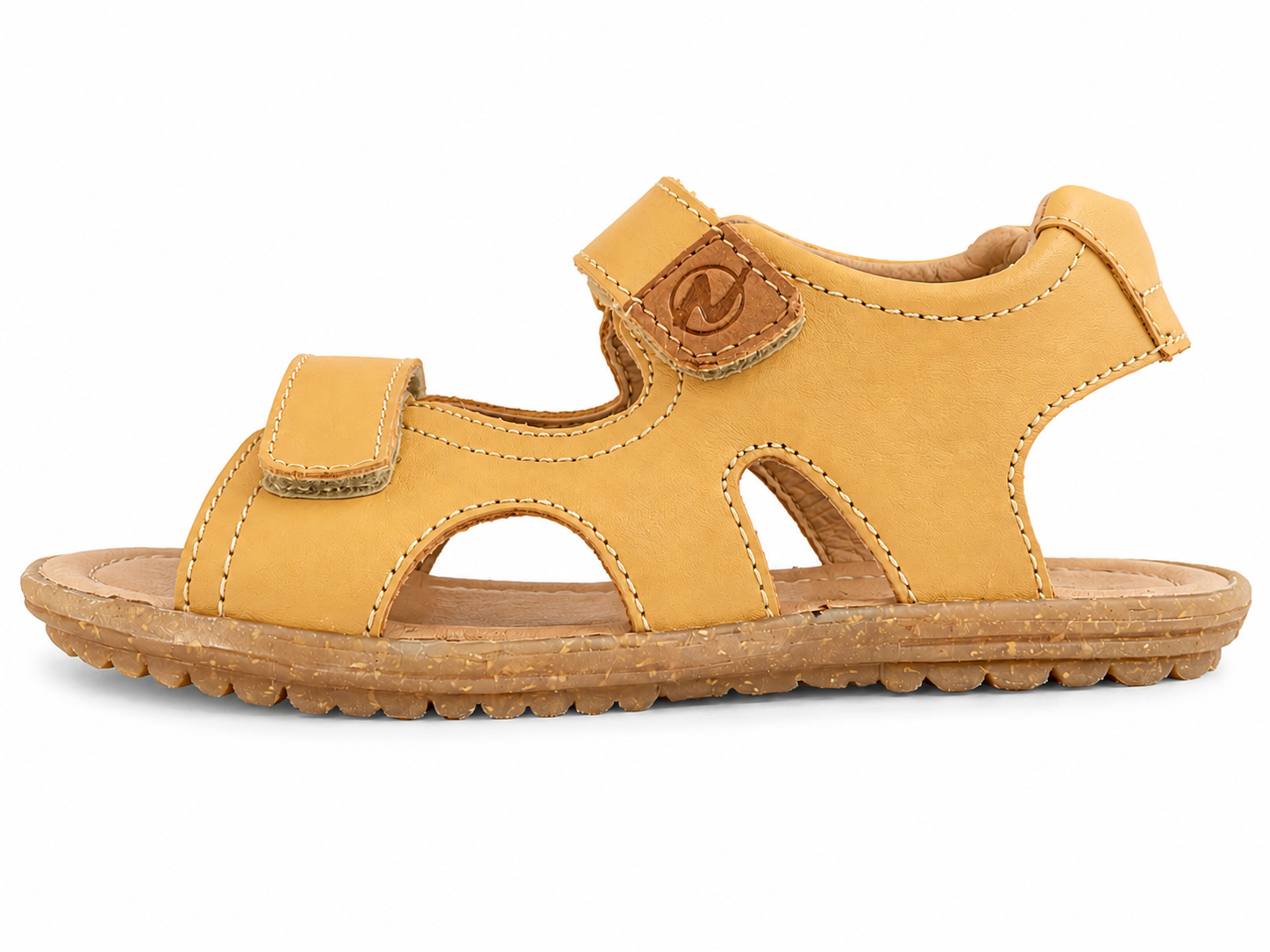 Naturino Skyline Kindersandale Gelb Leder – Klettverschluss