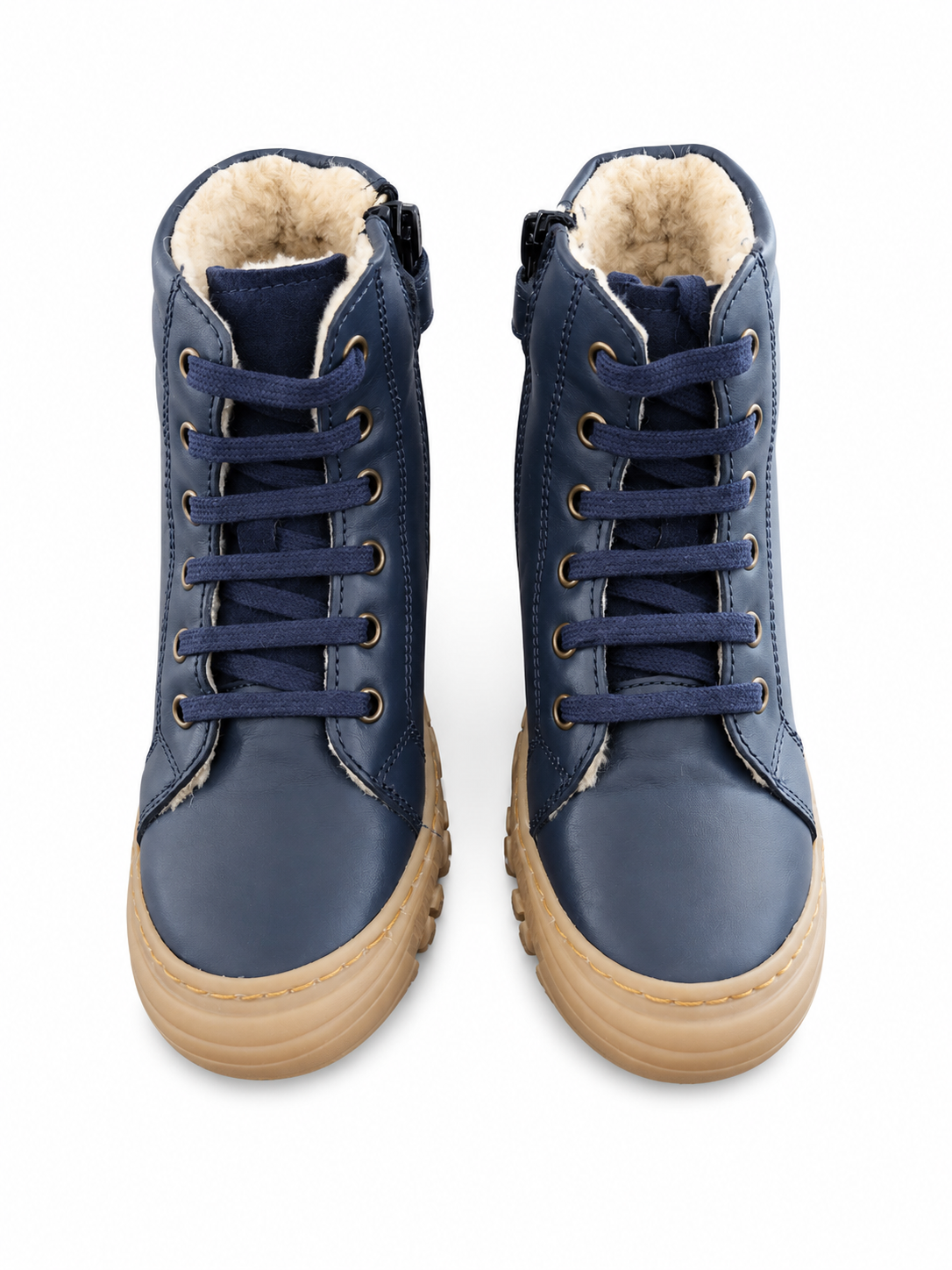 Naturino Radar Winterstiefel Marineblau gefüttert – Schnürung