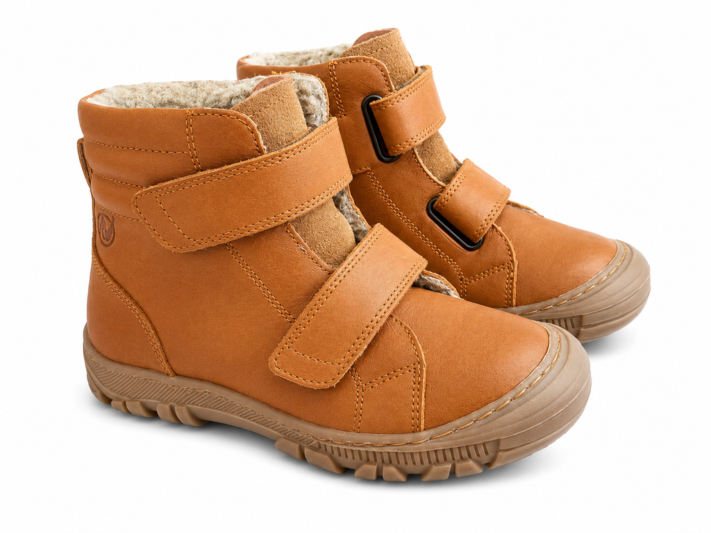 Naturino Radar Winterboots Cognac gefüttert – Klettverschluss